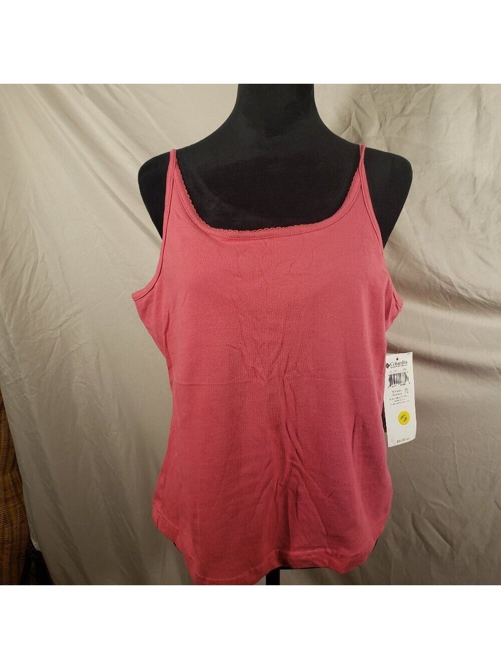 NWT Columbia Women's XL Pink Camisole w/Spaghetti Straps